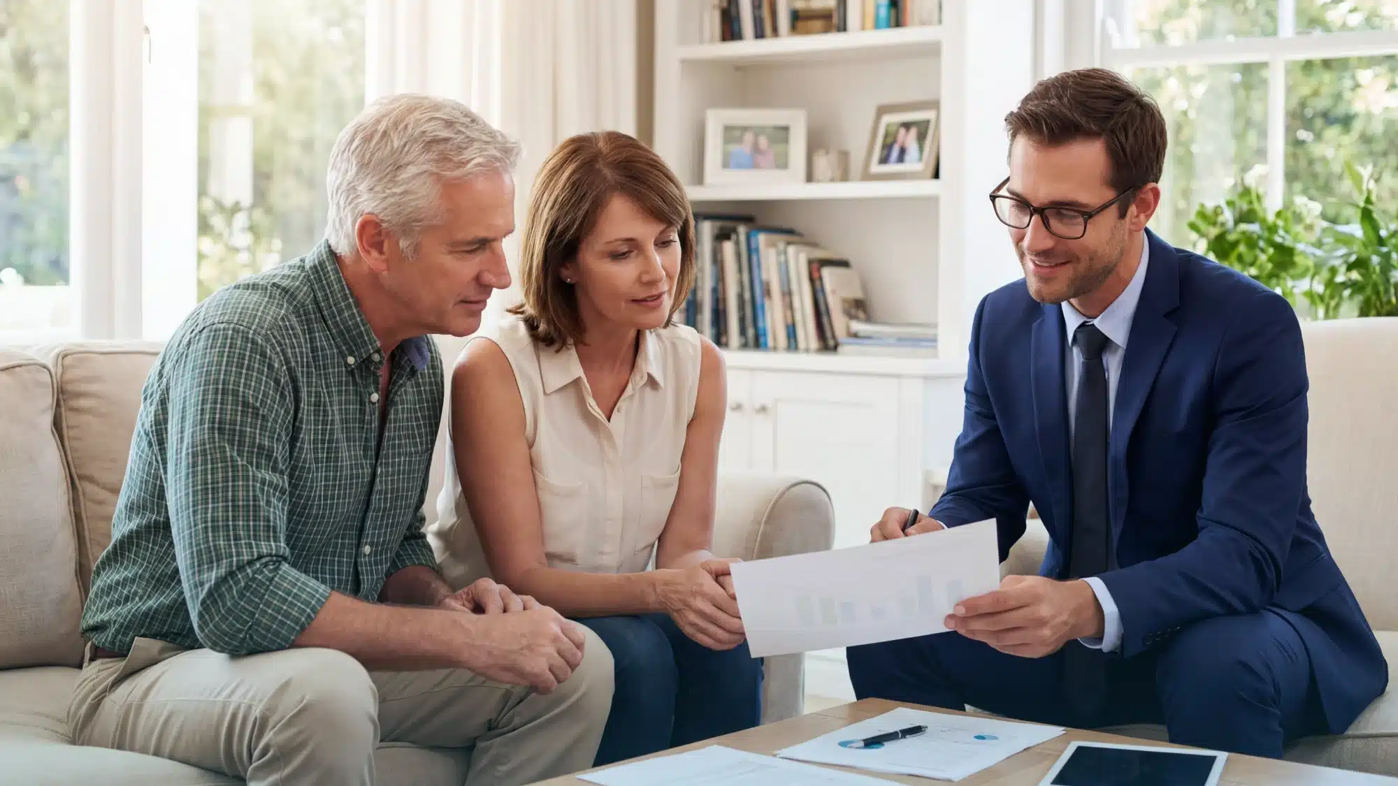 Trusted retirement planning advisor reviewing financial goals and retirement strategies with client during consultation